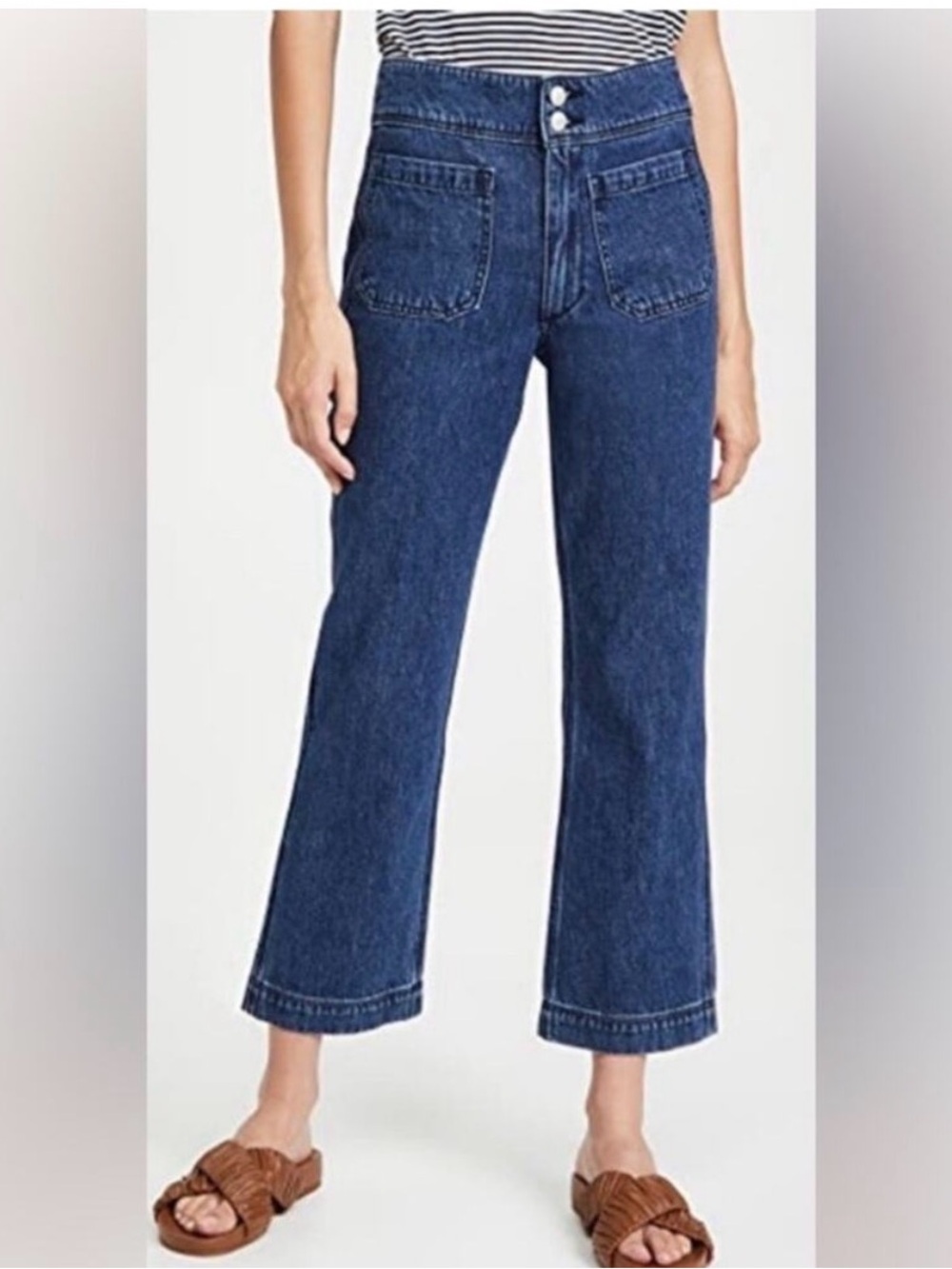 Rag and Bone High-Rise Cropped Jeans